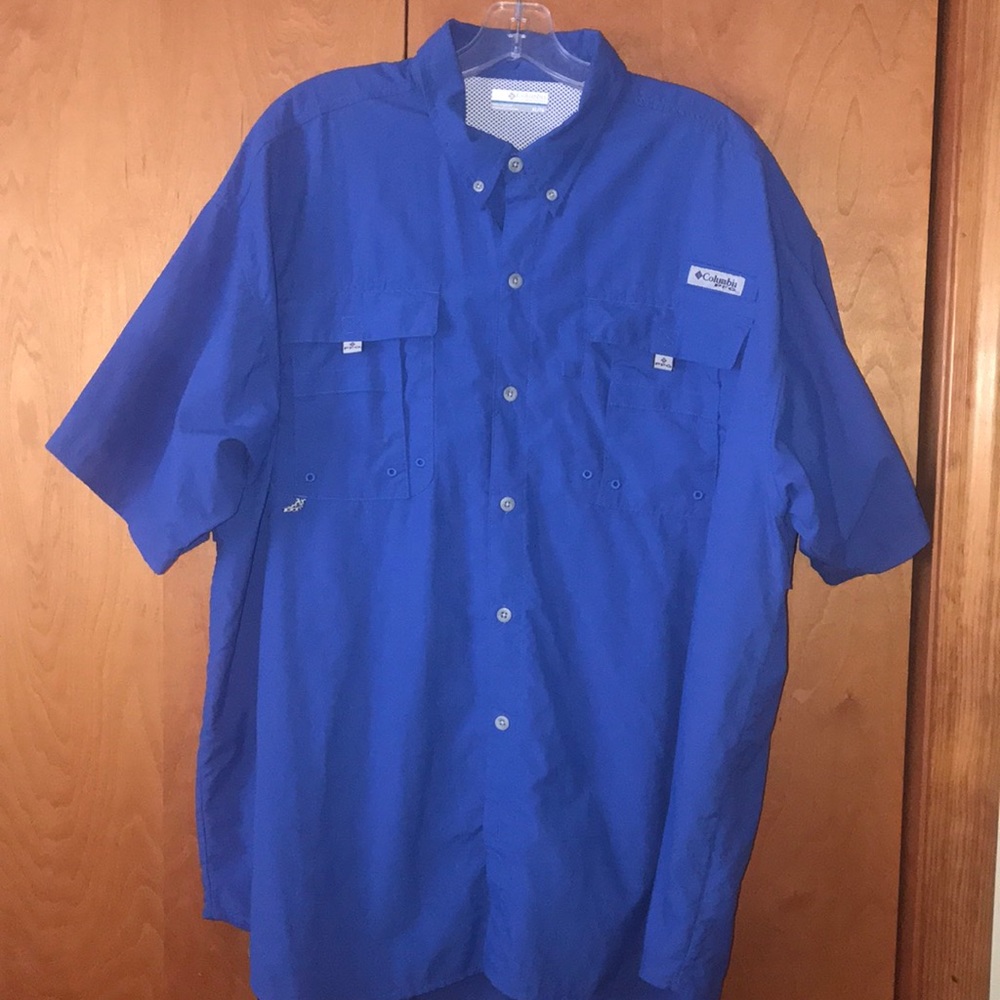 Blue Columbia PFG Button Down